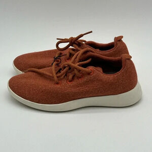 Allbirds Merino Wool Runners Diablo Orange Lace Tie Sneakers  Size 9